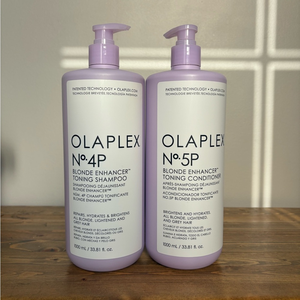 Olaplex No4 & No5 Blond Enhancer Toning Shampoo/Conditioner 1L set